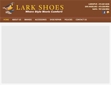 Tablet Screenshot of larkshoes.com